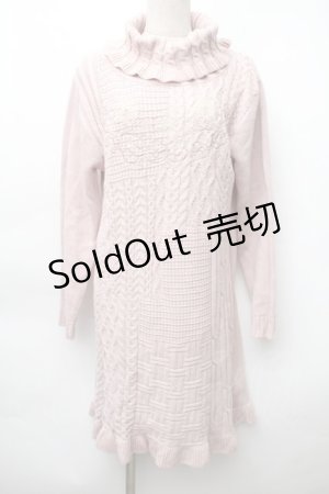 画像: axes femme / ニットワンピース  ピンク S-25-11-14-039-AX-TO-AS-ZS