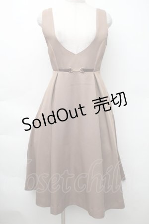 画像: 【SALE】Fi.n.t / チェーンビット使いディープVネックジャンパースカート  モカブラウン S-25-11-14-042-CA-OP-HR-ZT515