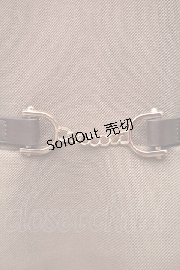 画像3: 【SALE】Fi.n.t / チェーンビット使いディープVネックジャンパースカート  モカブラウン S-25-11-14-042-CA-OP-HR-ZT515 (3)