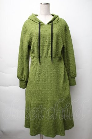 画像: axes femme / フード付きワンピース  グリーン S-25-11-14-045-AX-OP-HR-ZS