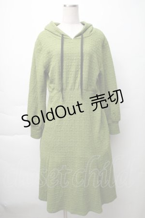 画像: axes femme / フード付きワンピース  グリーン S-25-11-14-045-AX-OP-HR-ZS