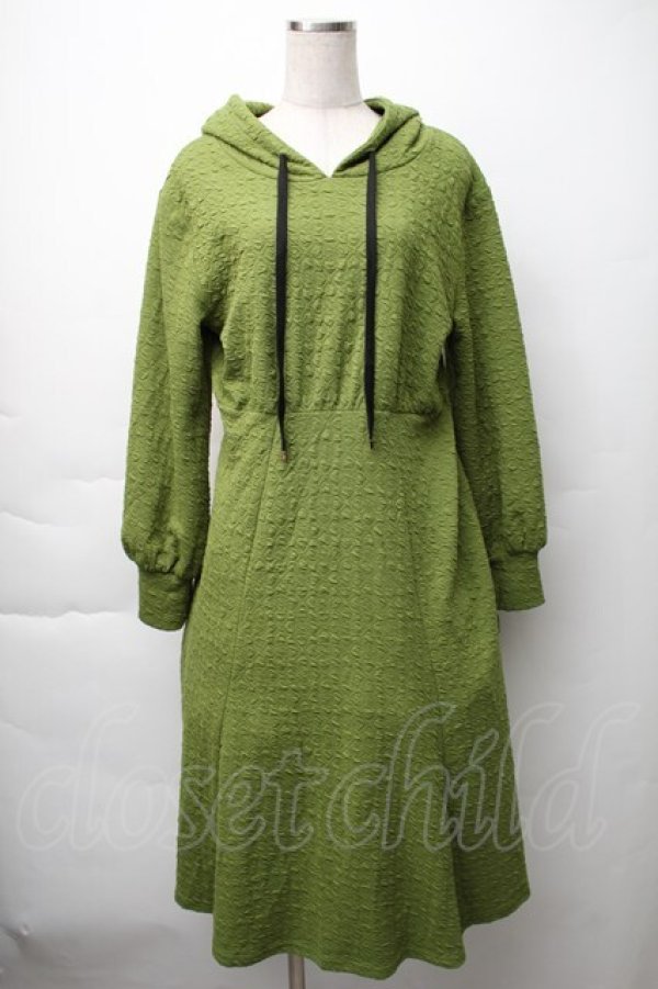 画像1: axes femme / フード付きワンピース  グリーン S-25-11-14-045-AX-OP-HR-ZS (1)