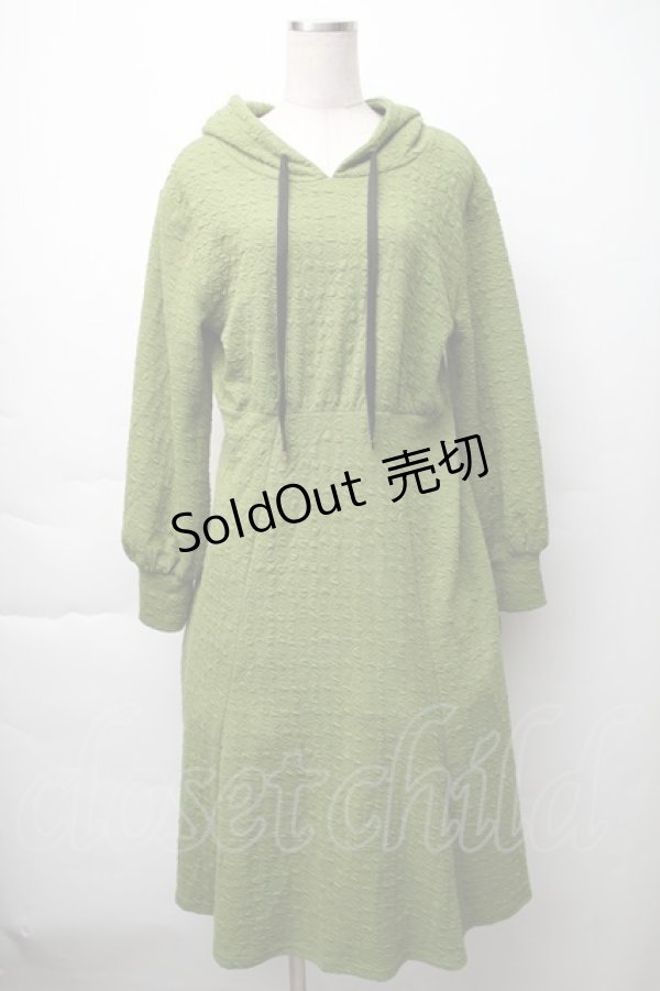 画像1: axes femme / フード付きワンピース  グリーン S-25-11-14-045-AX-OP-HR-ZS (1)