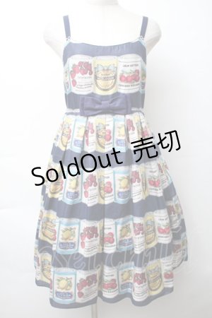 画像: Leur Getter / フルーツラベルキャミワンピース  ネイビー S-25-11-14-048-LU-OP-HR-ZS