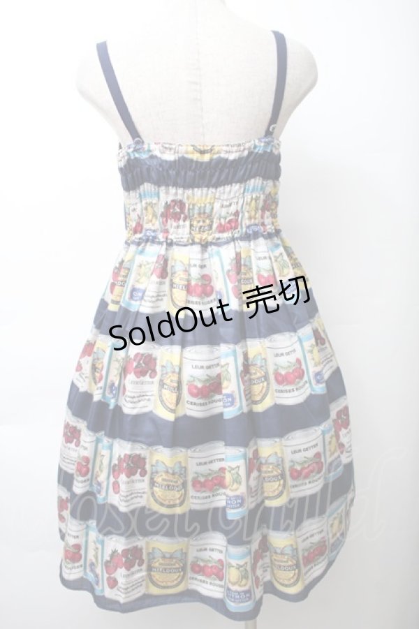 画像2: Leur Getter / フルーツラベルキャミワンピース  ネイビー S-25-11-14-048-LU-OP-HR-ZS (2)