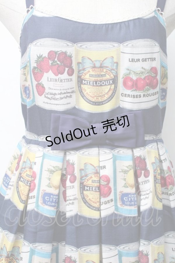 画像3: Leur Getter / フルーツラベルキャミワンピース  ネイビー S-25-11-14-048-LU-OP-HR-ZS (3)