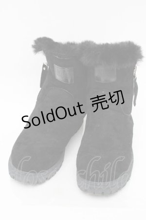 画像: NieR Clothing / ファーブーツ  黒 S-25-11-14-005-PU-SH-HR-ZS