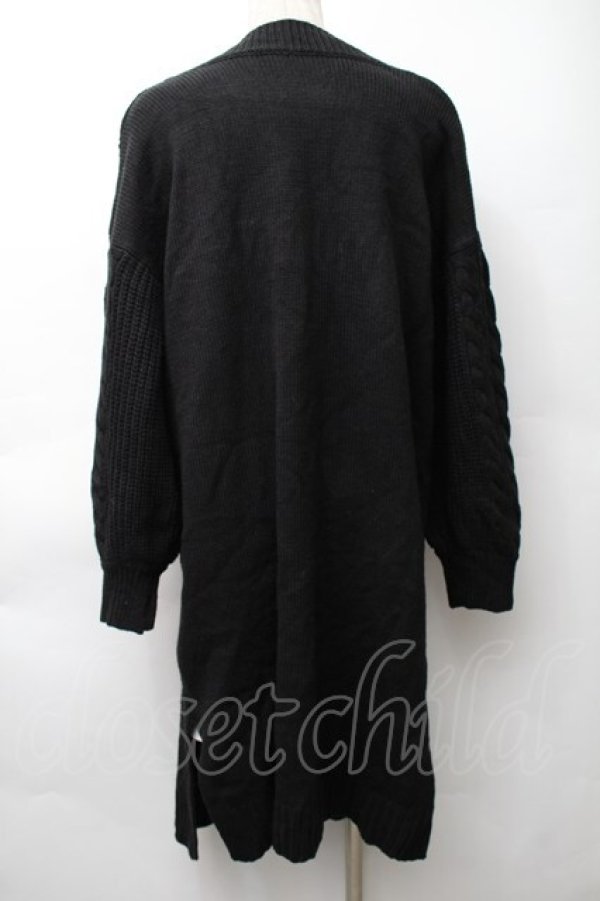 画像2: axes femme / ケーブル編みニットワンピース  黒 S-25-11-14-052-AX-OP-HR-ZS (2)