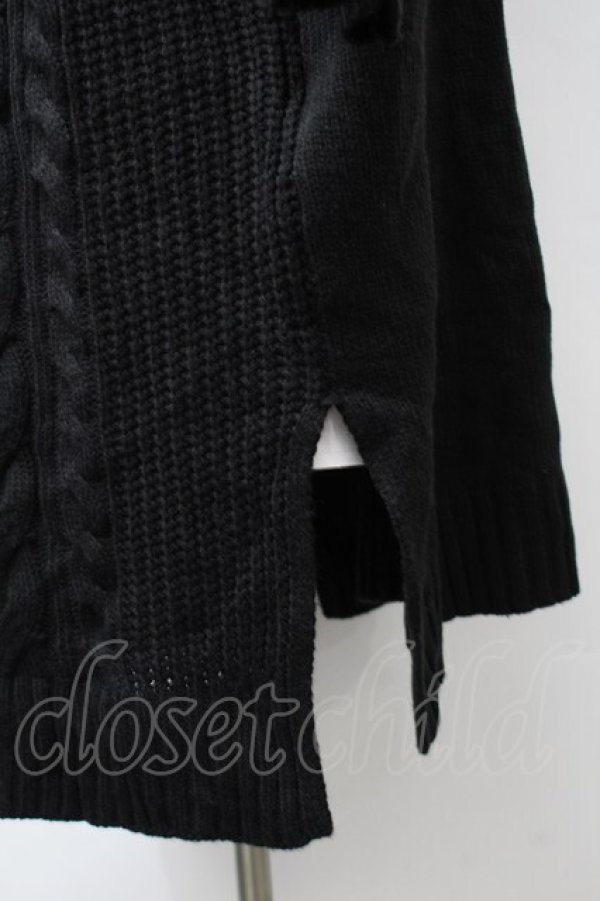 画像4: axes femme / ケーブル編みニットワンピース  黒 S-25-11-14-052-AX-OP-HR-ZS (4)