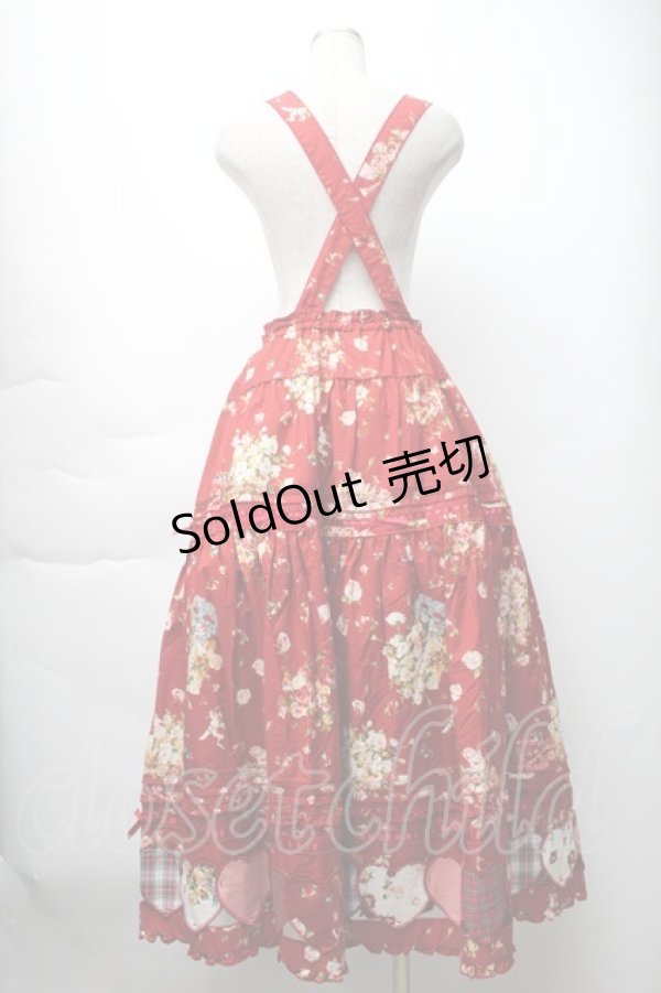 画像2: PINK HOUSE / アンジェリークローズプリントパッチワークスカート  赤 S-25-11-14-053-LO-SK-AS-ZS (2)