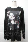 画像1: NieR Clothing / プリントロングTシャツ  黒 S-25-11-14-059-PU-BL-HR-ZS (1)