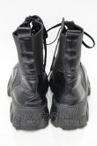 画像3: NieR Clothing / レースアップ厚底ブーツ  黒 S-25-11-14-006-PU-SH-HR-ZS (3)