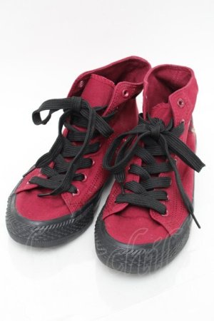 画像: NieR Clothing / プリントスニーカー  ワイン S-25-11-14-008-PU-SH-HR-ZS