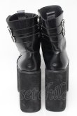 画像3: NieR Clothing / ハートバックル厚底ブーツ  黒 S-25-11-14-001-PU-SH-HR-ZS (3)