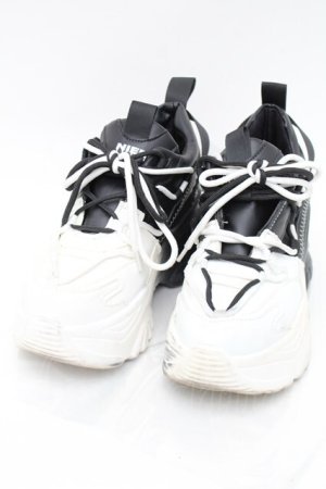 画像: NieR Clothing / バイカラー厚底スニーカー  黒ｘ白 S-25-11-14-009-PU-SH-HR-ZS