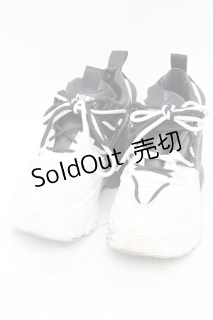 画像: NieR Clothing / バイカラー厚底スニーカー  黒ｘ白 S-25-11-14-009-PU-SH-HR-ZS