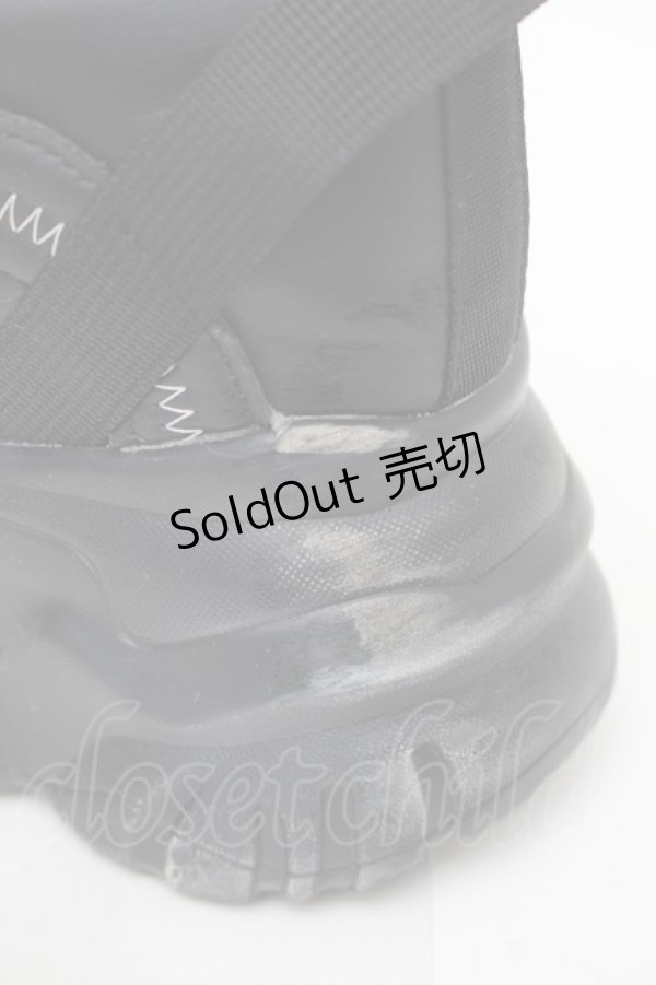 画像4: NieR Clothing / バイカラー厚底スニーカー  黒ｘ白 S-25-11-14-009-PU-SH-HR-ZS (4)