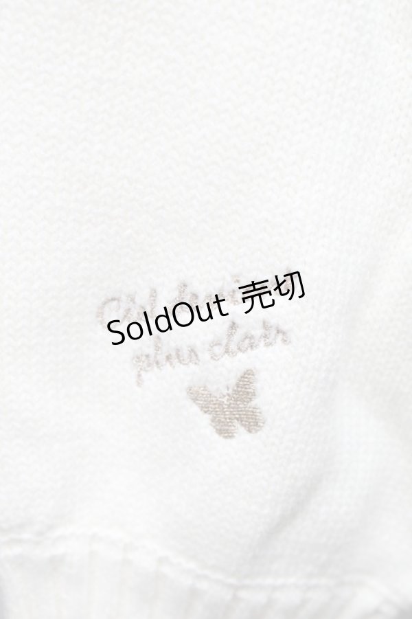 画像4: axes femme / ランダム刺繍ニットカーデ  オフ S-25-11-14-015-AX-BL-HR-ZI (4)