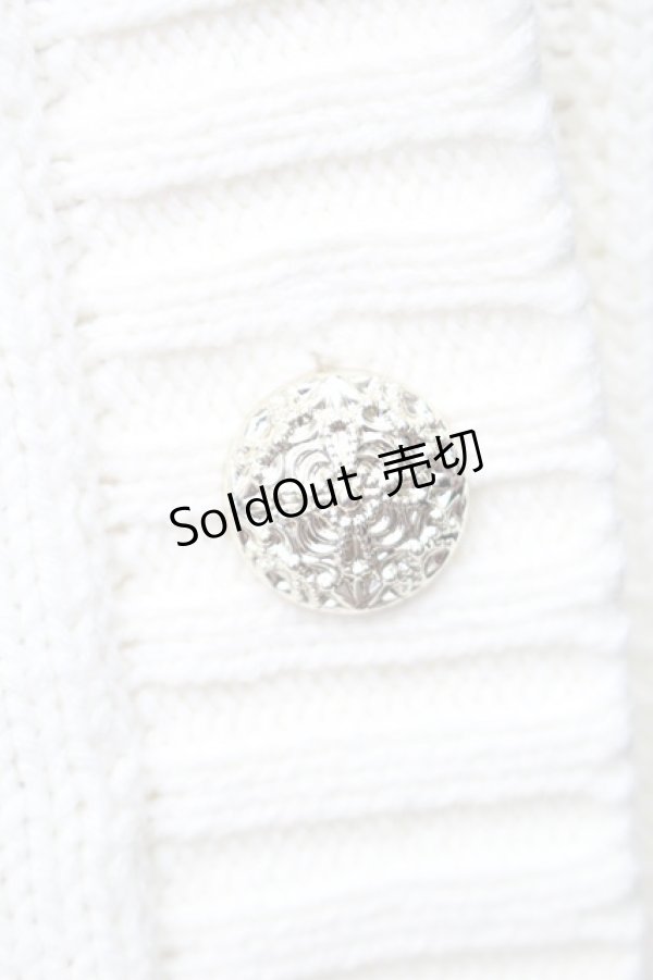 画像5: axes femme / ランダム刺繍ニットカーデ  オフ S-25-11-14-015-AX-BL-HR-ZI (5)