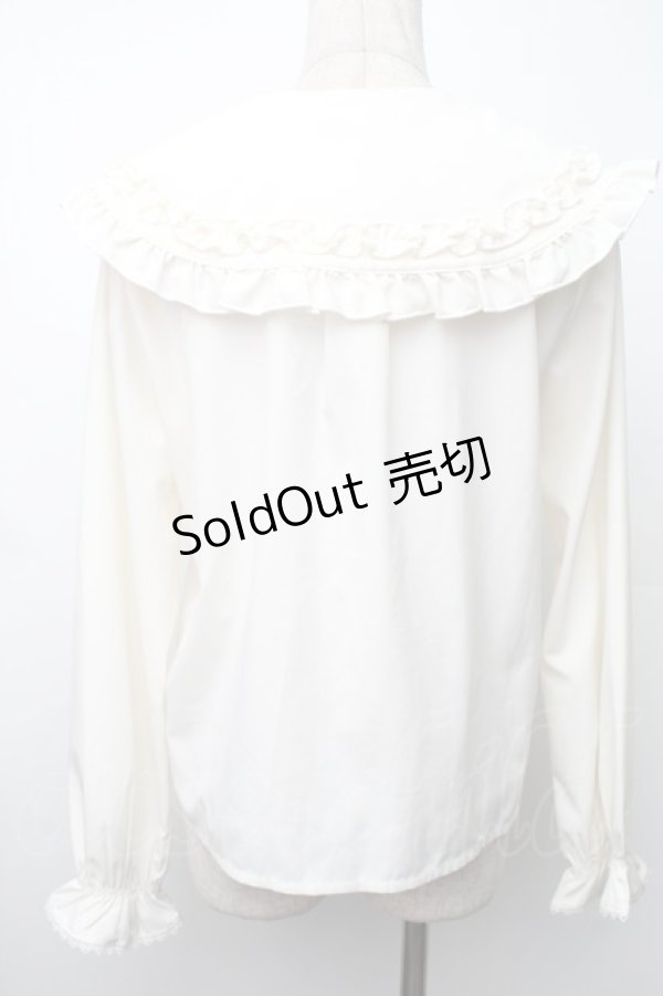 画像2: axes femme POETIQUE / フリルビッグ襟ブラウス  アイボリー S-25-11-14-016-AX-BL-HR-ZS (2)