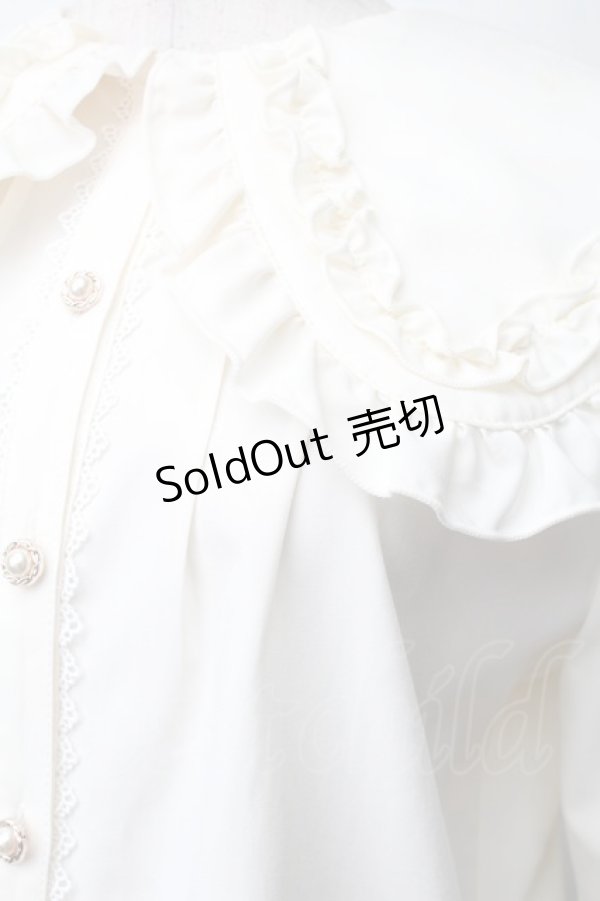 画像3: axes femme POETIQUE / フリルビッグ襟ブラウス  アイボリー S-25-11-14-016-AX-BL-HR-ZS (3)