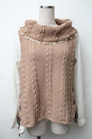 画像: axes femme / サイド編み上げニットトップス  ベージュ S-25-11-14-023-AX-TO-AS-ZS