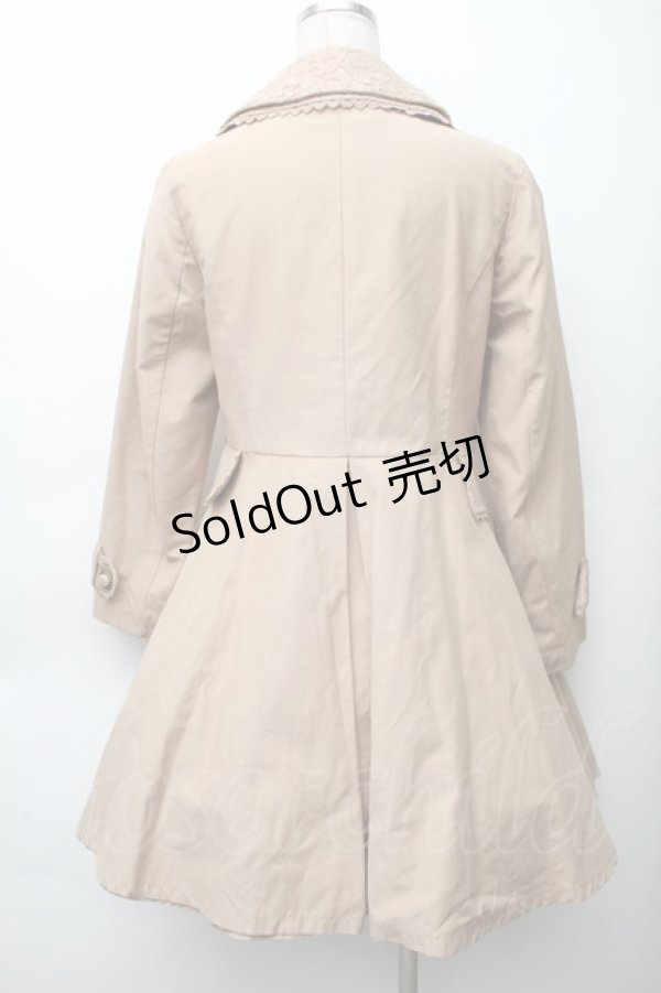 画像2: axes femme / ビジュー襟トレンチコート  ベージュ S-25-11-14-030-AX-CO-HR-ZS (2)