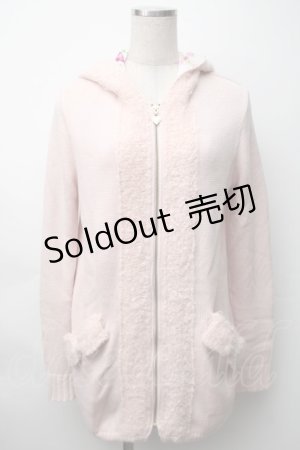 画像: JESUS DIAMANTE / ニットパーカー  ピンク S-25-11-16-001-JE-TO-AS-ZS