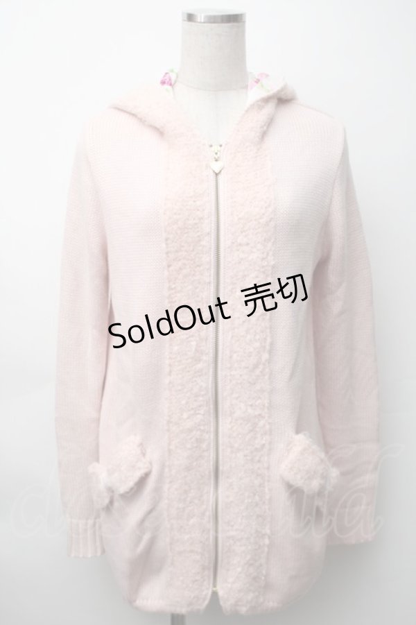 画像1: JESUS DIAMANTE / ニットパーカー  ピンク S-25-11-16-001-JE-TO-AS-ZS (1)