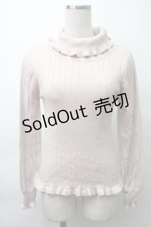 画像: axes femme / ラメハイネックニット  ピンク S-25-11-16-004-AX-TO-HR-ZS