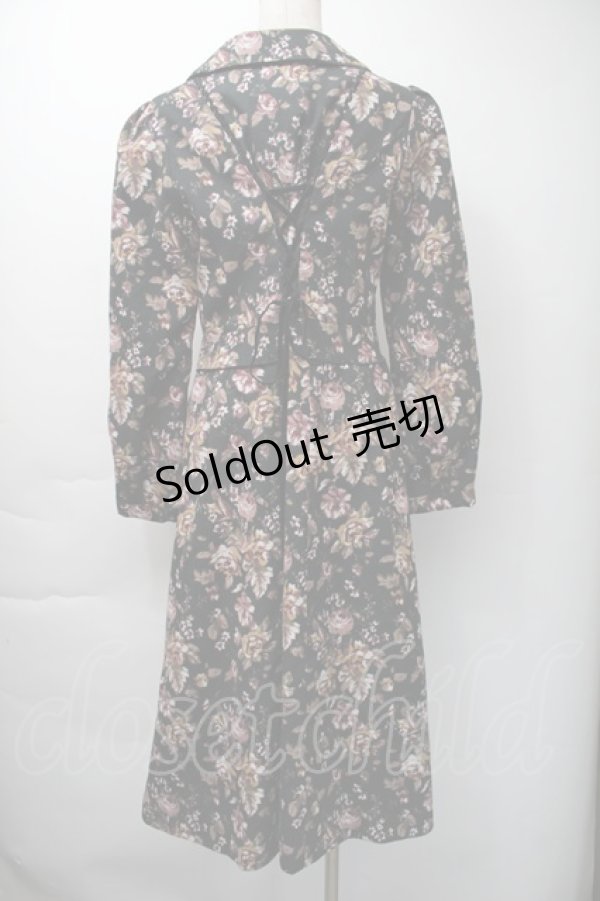 画像2: axes femme / ゴブラン柄コート  黒 S-25-11-16-036-AX-CO-HR-ZS (2)