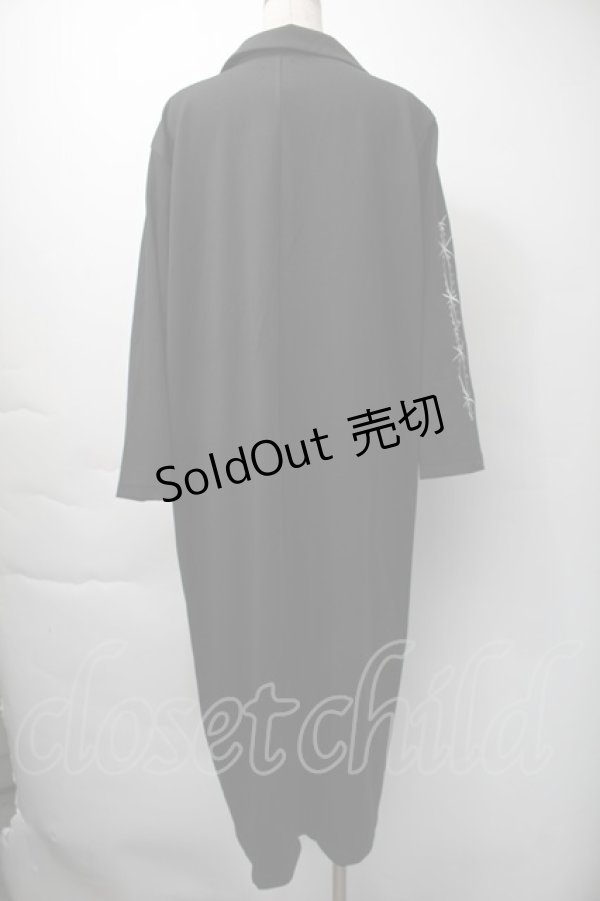 画像2: NieR Clothing / ロゴ刺繍ロングコート  黒 S-25-11-16-037-PU-CO-HR-ZS (2)