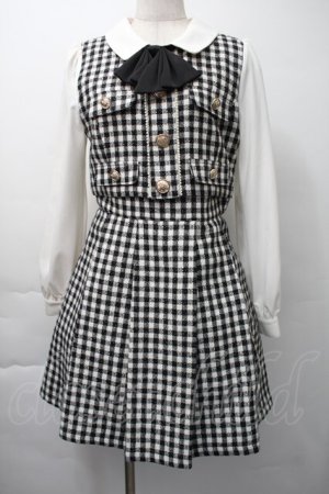 画像: Ank Rouge / バイカラーワンピース  黒ｘ白 S-25-11-16-043-CA-OP-AS-ZS