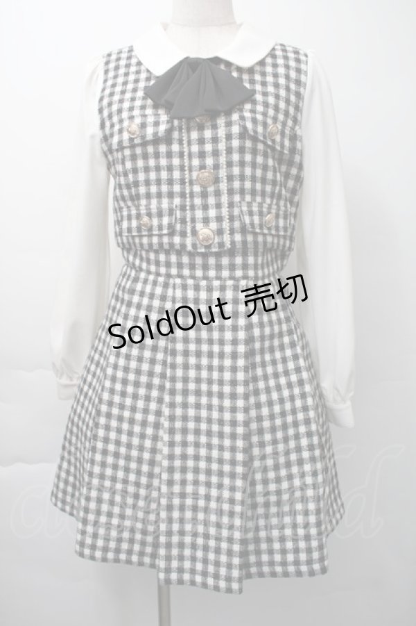 画像1: Ank Rouge / バイカラーワンピース  黒ｘ白 S-25-11-16-043-CA-OP-AS-ZS (1)