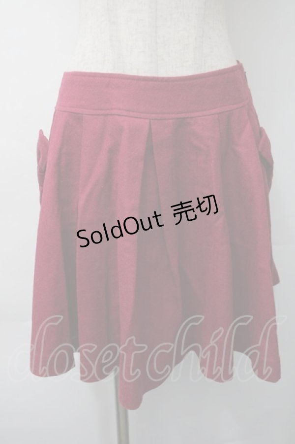 画像1: Emily Temple cute / ウールスカート  ワイン S-25-11-16-046-ET-SK-AS-ZS (1)