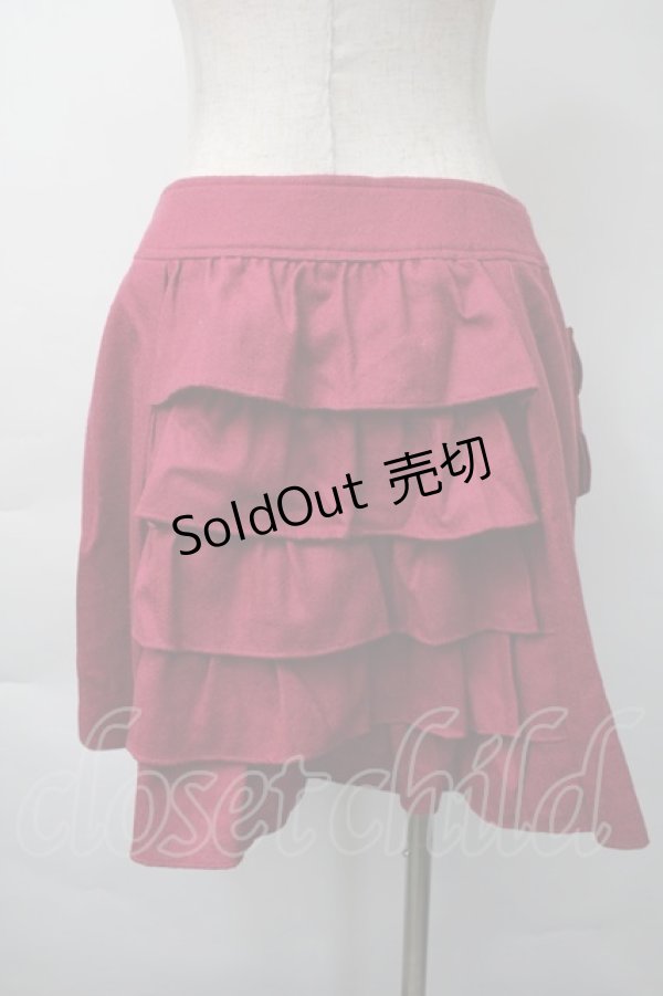 画像2: Emily Temple cute / ウールスカート  ワイン S-25-11-16-046-ET-SK-AS-ZS (2)