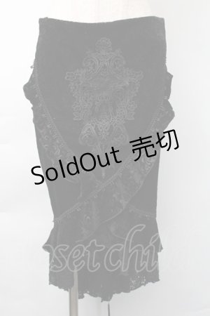 画像: DARK IN LOVE / ベロアロングスカート  黒 S-25-11-16-049-PU-SK-AS-ZS