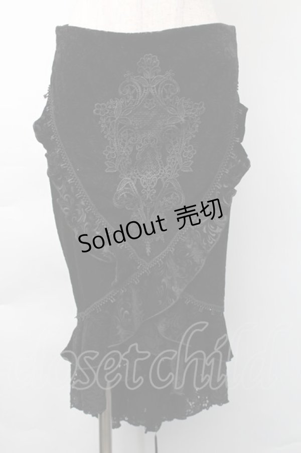 画像1: DARK IN LOVE / ベロアロングスカート  黒 S-25-11-16-049-PU-SK-AS-ZS (1)