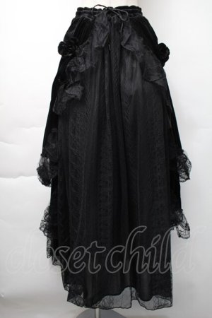 画像: DARK IN LOVE / ベロアロングスカート  黒 S-25-11-16-050-PU-SK-AS-ZS