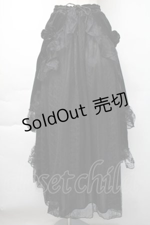 画像: DARK IN LOVE / ベロアロングスカート  黒 S-25-11-16-050-PU-SK-AS-ZS