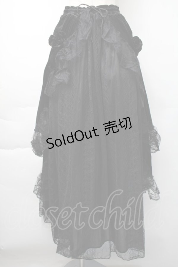 画像1: DARK IN LOVE / ベロアロングスカート  黒 S-25-11-16-050-PU-SK-AS-ZS (1)