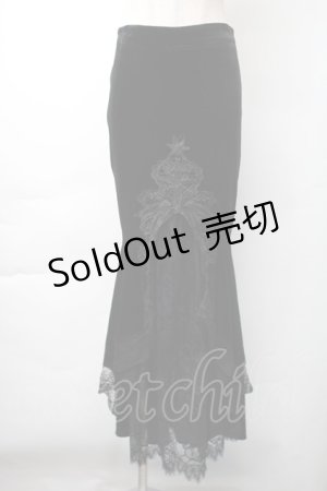 画像: DARK IN LOVE / ベロアロングスカート  黒 S-25-11-16-051-PU-SK-AS-ZS