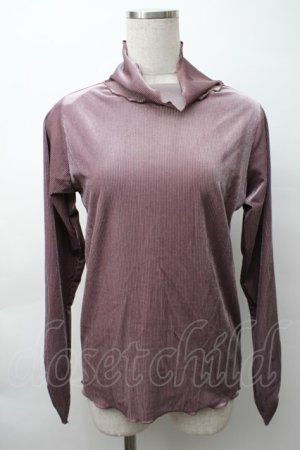 画像: axes femme / ベロア調メローインナープルオーバー  ラベンダー S-25-11-16-006-AX-TO-HR-ZS