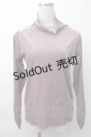 画像: axes femme / ベロア調メローインナープルオーバー  ラベンダー S-25-11-16-006-AX-TO-HR-ZS