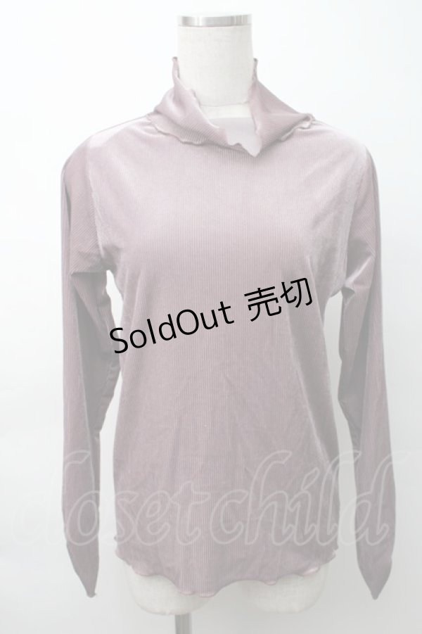 画像1: axes femme / ベロア調メローインナープルオーバー  ラベンダー S-25-11-16-006-AX-TO-HR-ZS (1)