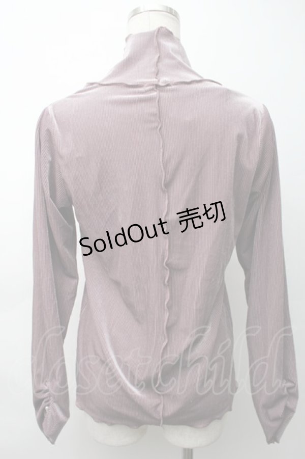 画像2: axes femme / ベロア調メローインナープルオーバー  ラベンダー S-25-11-16-006-AX-TO-HR-ZS (2)