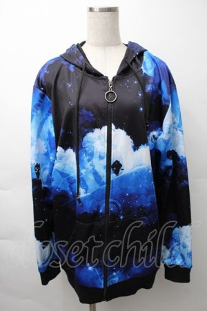 画像: NieR Clothing / 転写パーカー  ブルー S-25-11-16-010-PU-TO-HR-ZS