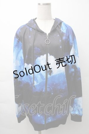 画像: NieR Clothing / 転写パーカー  ブルー S-25-11-16-010-PU-TO-HR-ZS