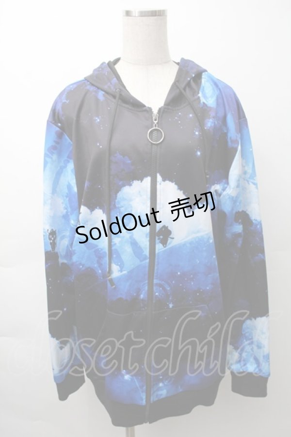 画像1: NieR Clothing / 転写パーカー  ブルー S-25-11-16-010-PU-TO-HR-ZS (1)