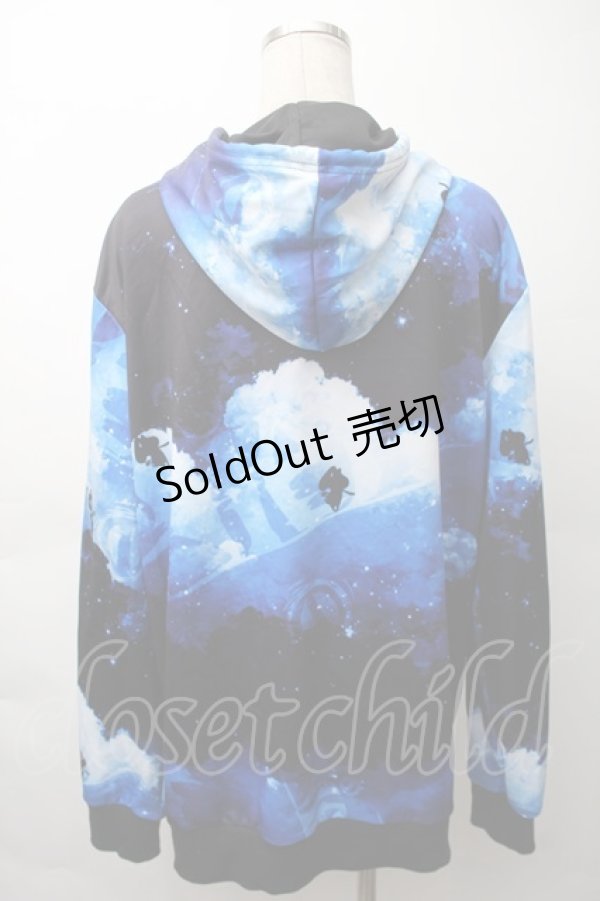 画像2: NieR Clothing / 転写パーカー  ブルー S-25-11-16-010-PU-TO-HR-ZS (2)